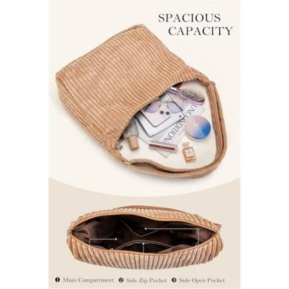 Women Corduroy Hobo Bag Adjustable Strap Shoulder Bag Crossbody Bag - Picture 7 of 7